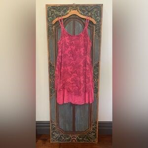 NWT Sakkas Mid Length Paisley Print Lined Caftan Spaghetti Strap Dress OS (S-M)